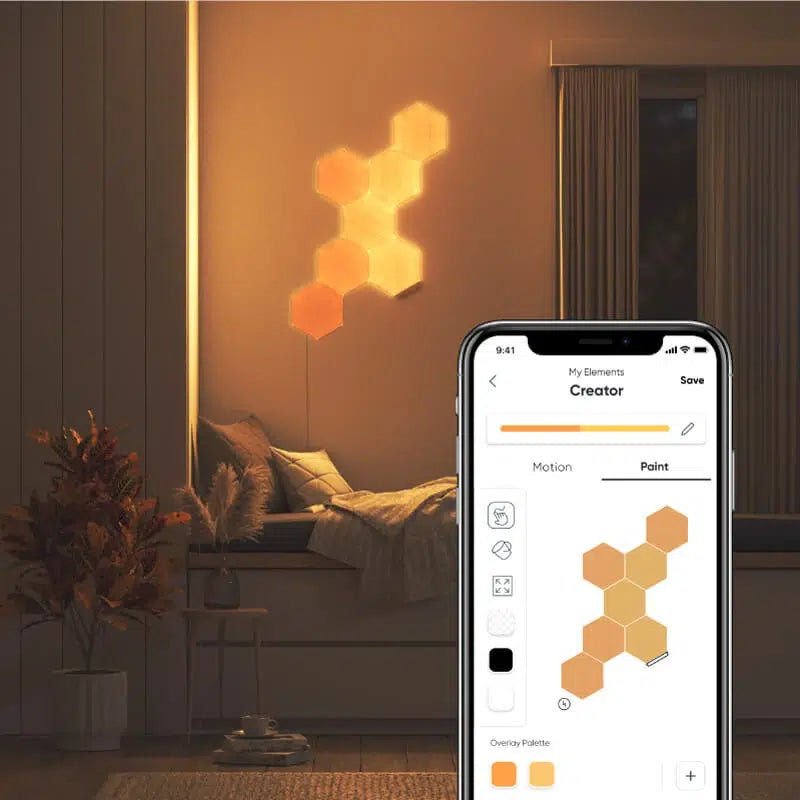 Nanoleaf Elements Hexagons פאנל עץ חכם