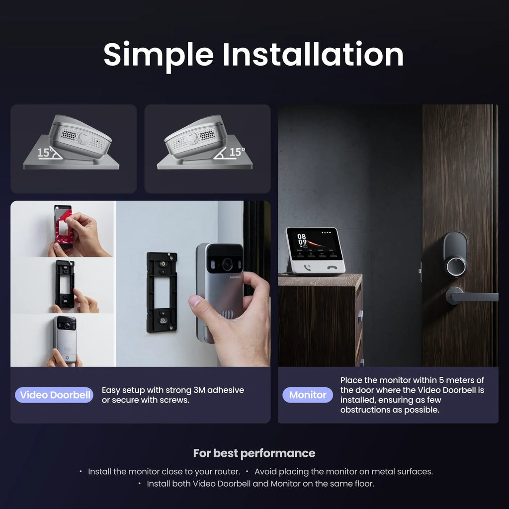 SwitchBot Video Doorbell מצלמת פעמון חכם