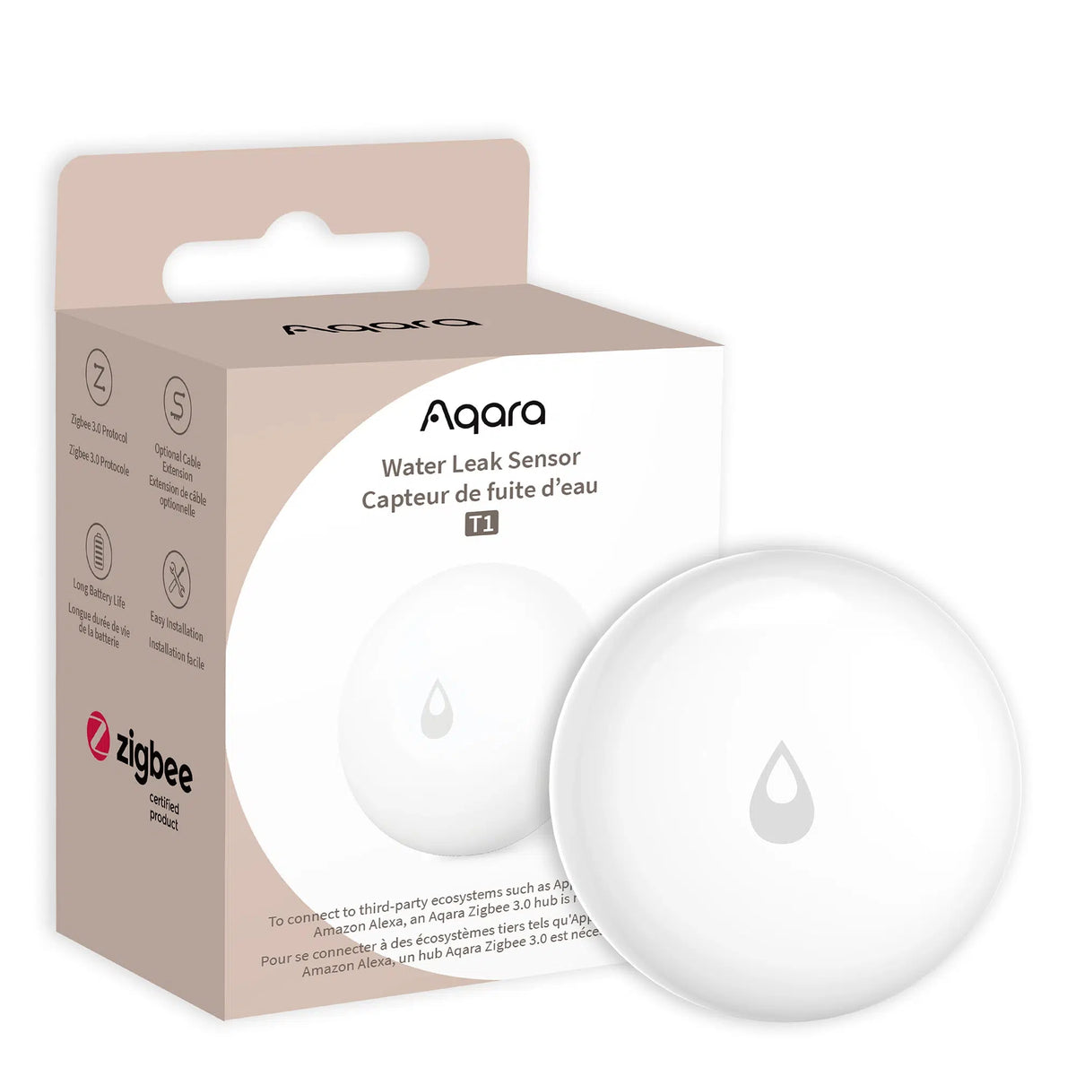 Aqara Water Leak Sensor T1 חיישן דליפת מים